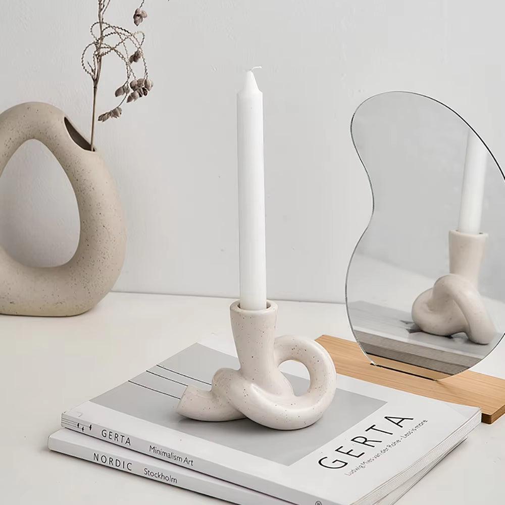 Abstract Knot Shape Candlestick Holder